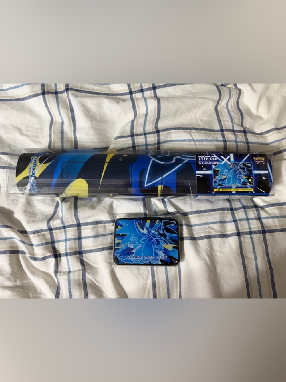 Pokémon Card Mega Charizard X Playmat + Damage Counter Tin Korean